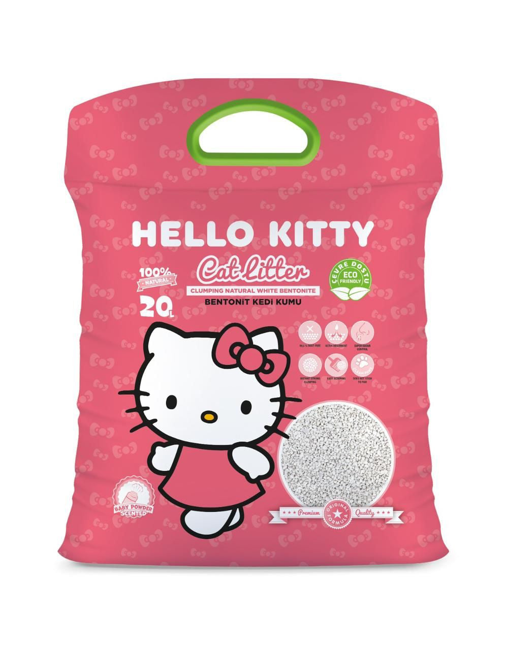 Hello Kitty Clumping Cat Litter baby powder 20l.