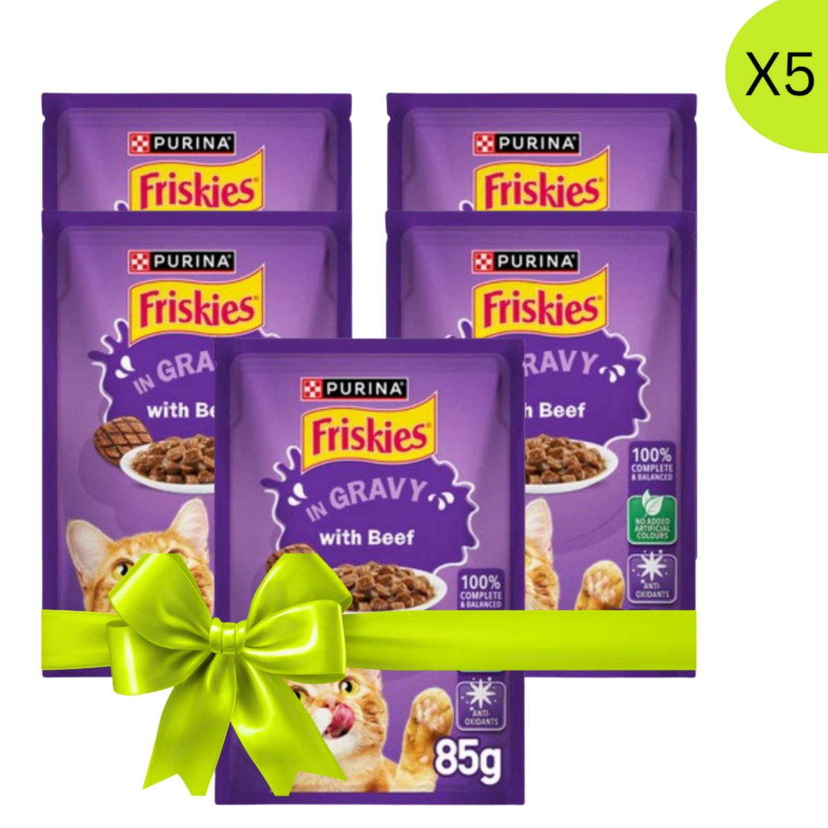 Buy 4+1 Free Friskies Beef Chunks in Gravy Wet Cat Food Pouch 85g Petfast.shop Friskies Cat Exclude Food Wet Food petfast.shop EgyptDefault Title 180.00