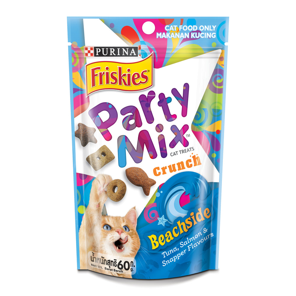 Friskies Party Mix Cat Treat Tuna,Salmon &Snapper 60g