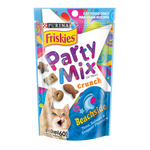 Purina Friskies Party Mix Crunch cat treats packaging on a white background