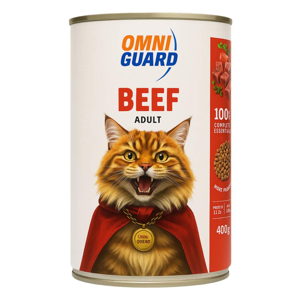 Omni Guard Wet Food for Adult Cat Beef 400g Petfast.shop Omni Guard Cat Food Wet Food petfast.shop Egypt 50.00