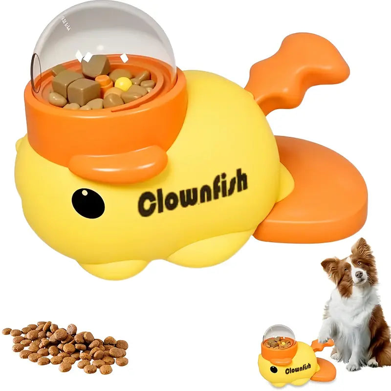 Duck-Shaped Interactive Slow Feeder Dog Toy.