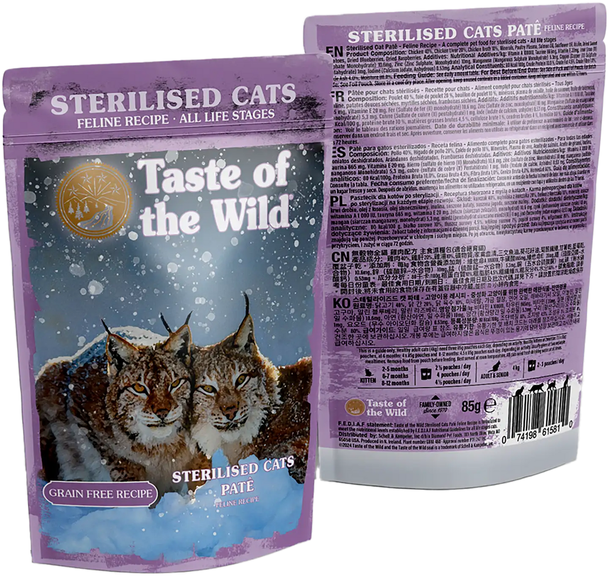 Taste of the Wild Sterilised Cats Pate Pouch 85g
