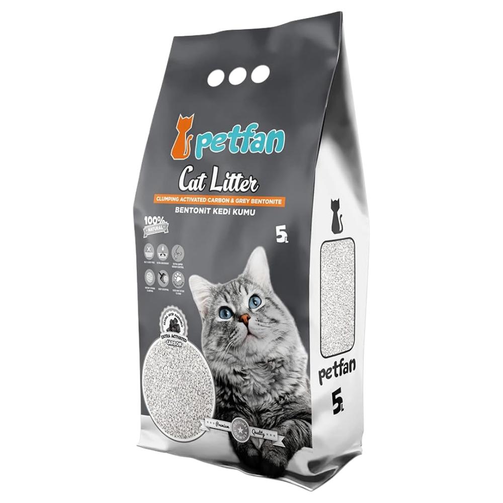 PET FAN CAT LITTER CLUMPING ACTIVATED CARBON 5L.