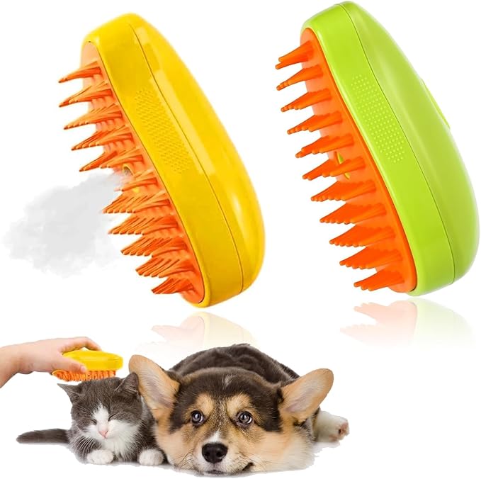 Cat Steam Brush Self Cleaning Steam Brush for Massage & Removing Tangled Hair.
