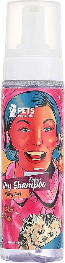 Pets Republic Dry Foam Shampoo Pinky Girl 250ML.