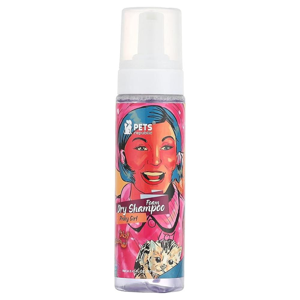 Pets Republic Dry Foam Shampoo Pinky Girl 250ML.