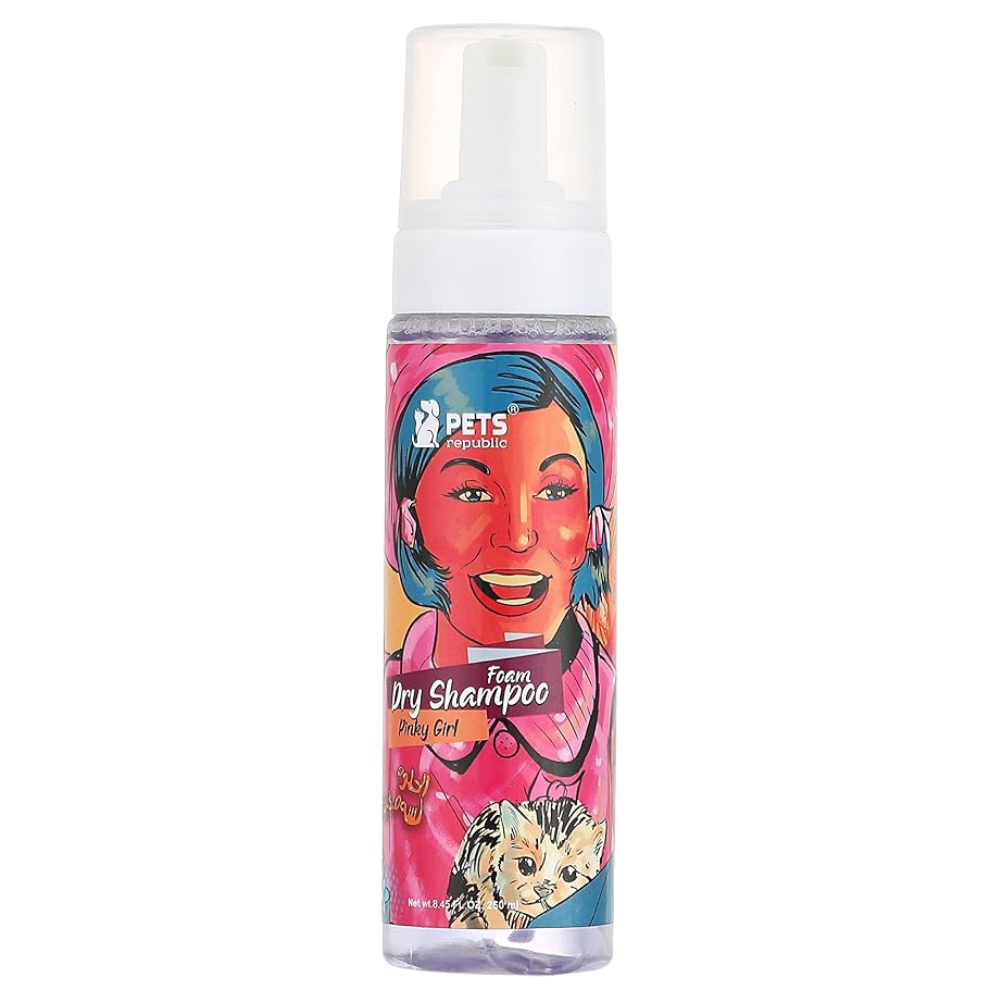 Pets Republic Dry Foam Shampoo Pinky Girl 250ML.