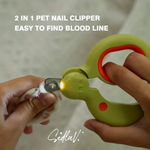 2-in-1 pet nail clipper with a focus on ease of use, featuring the brand 'Sedfia'.