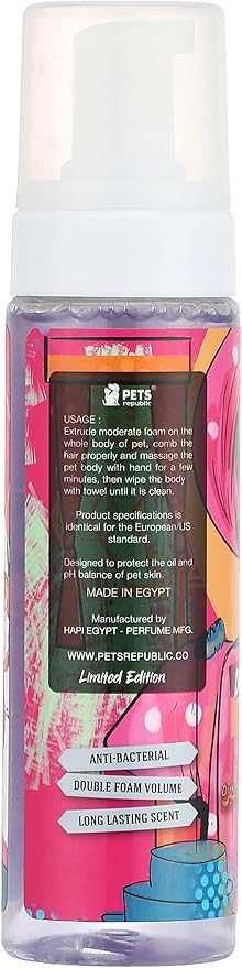 Pets Republic Dry Foam Shampoo Pinky Girl 250ML.