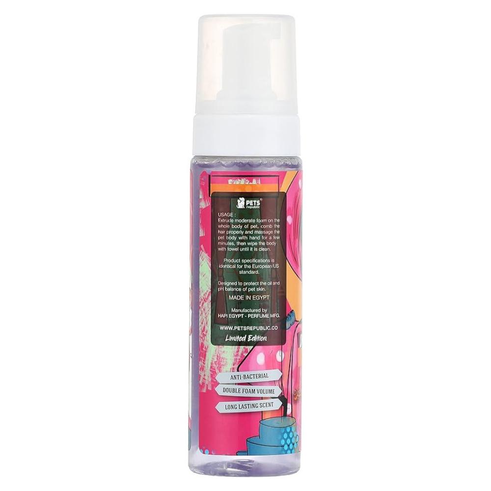 Pets Republic Dry Foam Shampoo Pinky Girl 250ML.