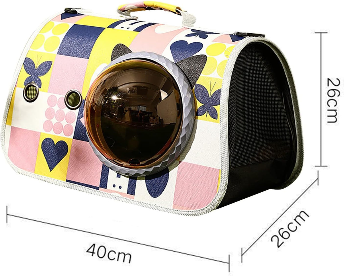 Pet Carrier Backpack Colorful Core for Cats and Small Dogs