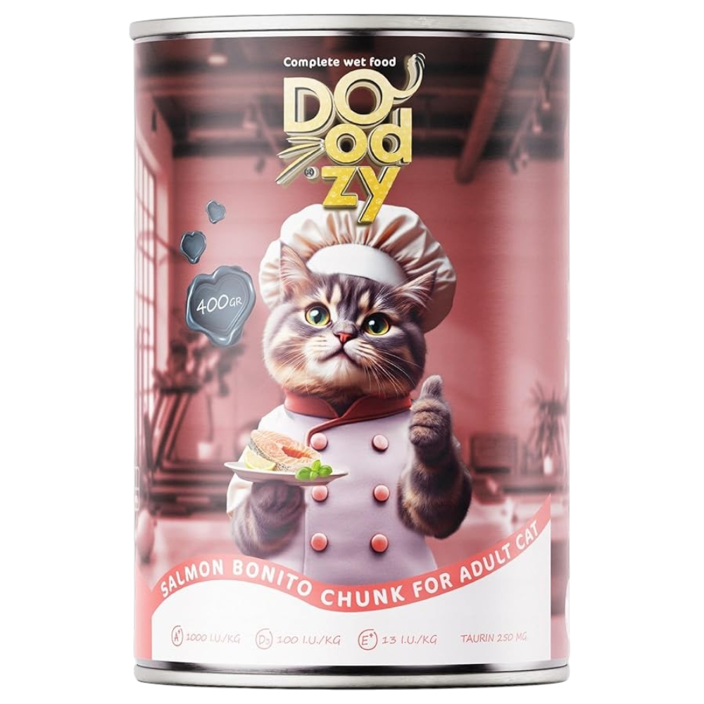 Doodzy Wet Cat Food Salmon Bonito Chunks For Adult Cats 400 G Petfast.shop Doodzy Cat Egypt Brand Food Wet Food petfast.shop Egypt PDO6027S Default Title 75.00