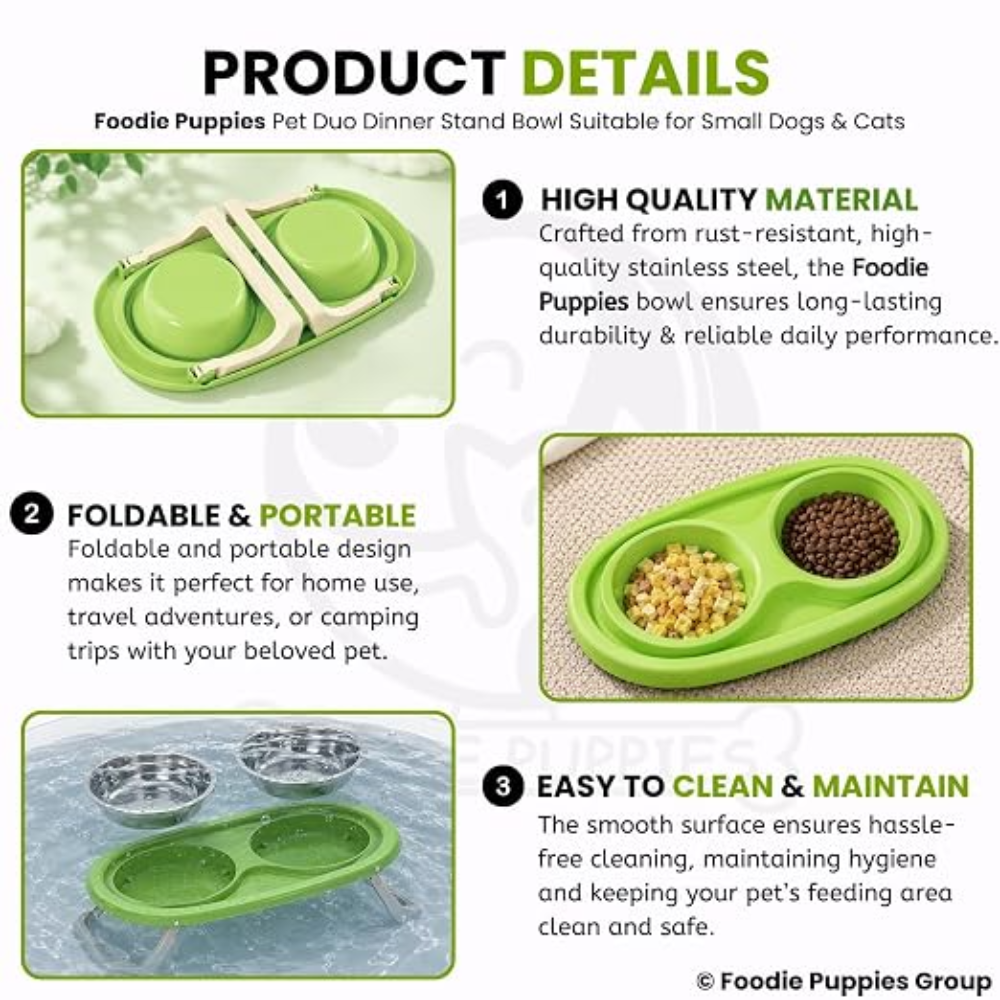 Pet Duo Dinner Stand Bowl | Stainless Steel Petfast.shop Generic Bowls & Feeders Cat Dog Exclusive Supplies petfast.shop EgyptPurple 675.00
