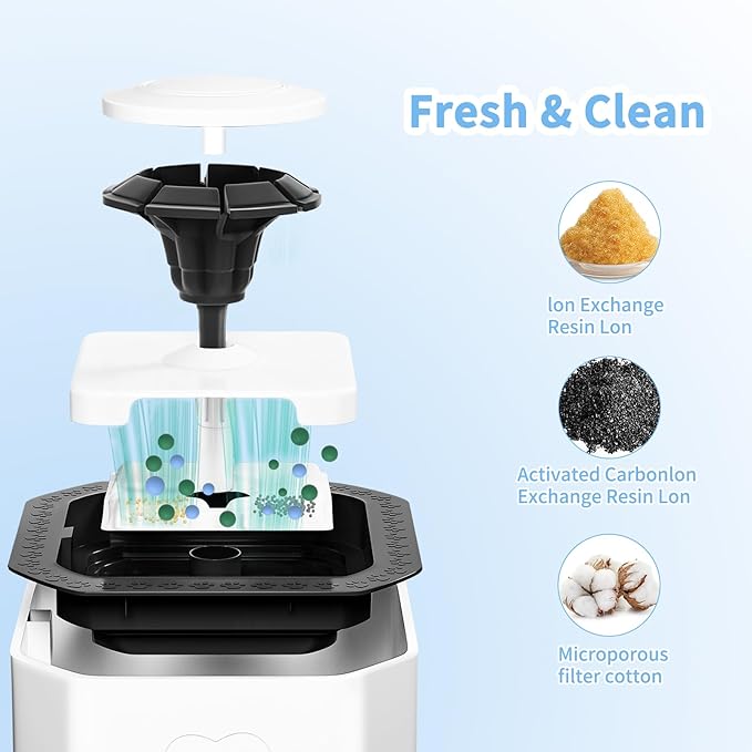 Automatic Pet Water Fountain 2.5L Water Gray.