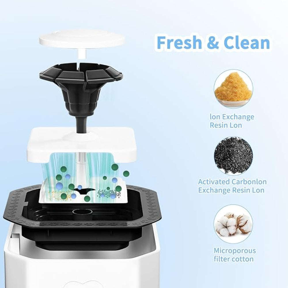 Automatic Pet Water Fountain 2.5L Water Gray.