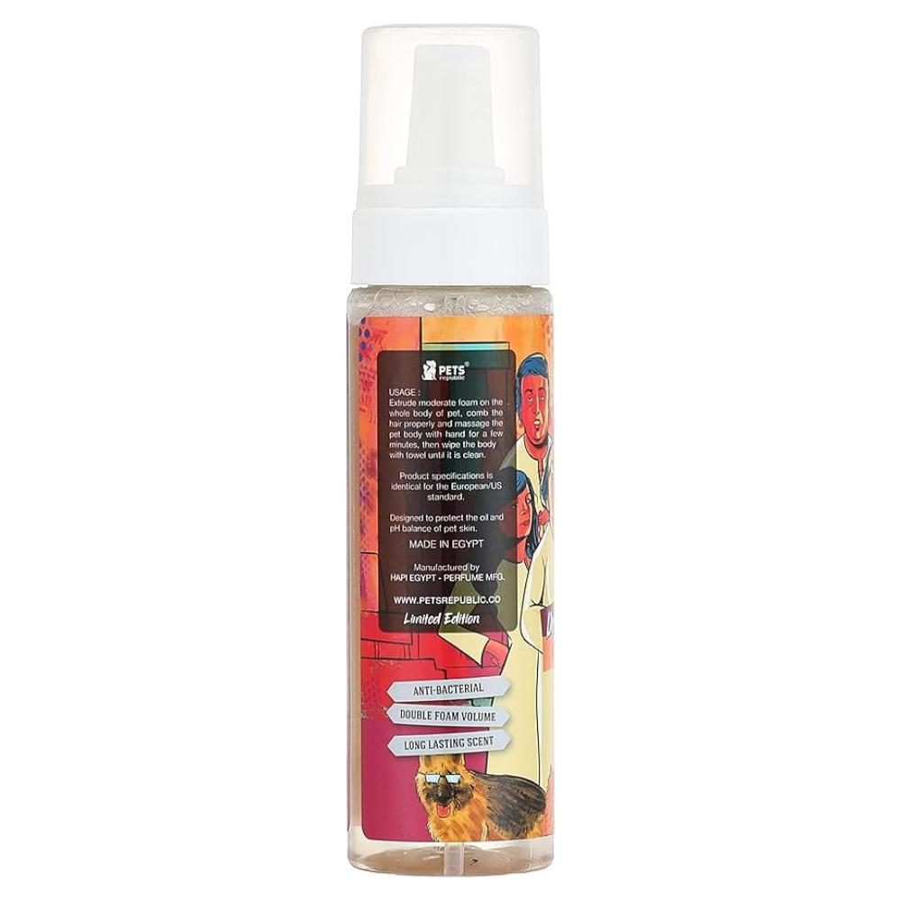 Pets Republic Dry Foam Shampoo Chocolate Scent 250ml.