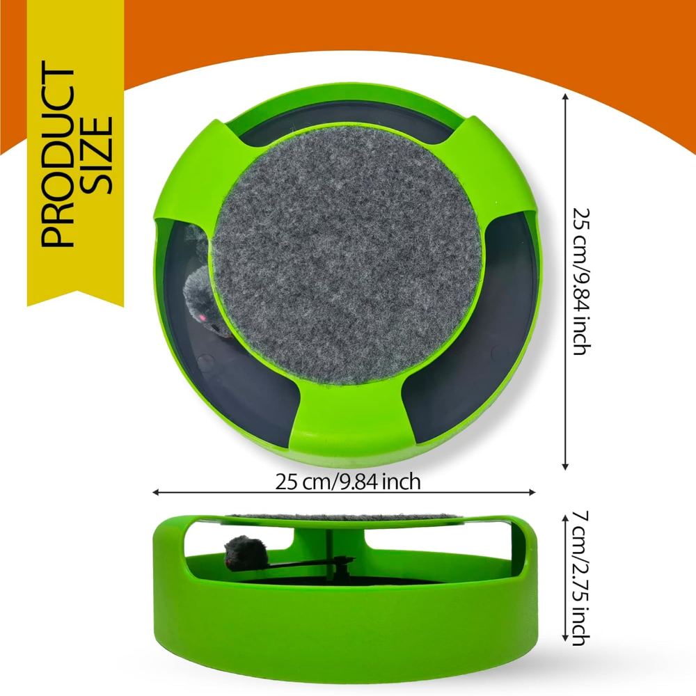Green and black product with measurements on a white background
