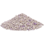 White and purple decorative gravel on a white background