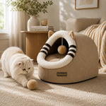 Petmoda Cat House Bed 50 cm - Cat Shape - Beige Petfast.shop Petmoda bed Cat Dog Kitten Puppy Supplies petfast.shop Egypt PPE2456S Default Title 1449.00