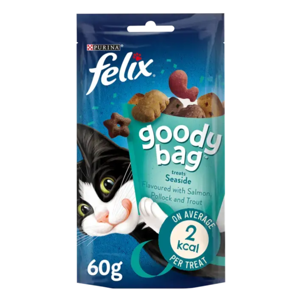 Felix Goody Bag Treat For CatSeaside Flavour with Salmon, Pollock & Trout 45 g Petfast.shop Felix Best Seller Biscuit Treat Cat Treats petfast.shop Egypt PFE6951S Default Title 220.00