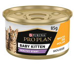 Purina Pro Plan Baby Kitten mousse can on a white background