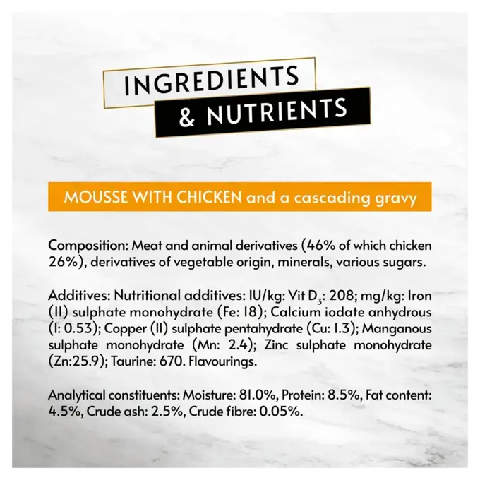 gourmet revelations mousse with chicken wet cat food 4x57g