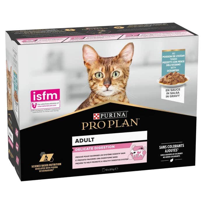 Package Pro Plan Nutrisavour Delicate Digestion with Ocean Fish in Gravy (10*85g) Petfast.shop Pro Plan Cat Food Wet Food petfast.shop Egypt PPA5993S Default Title 1125.00