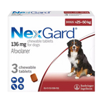 Nex Gard Chewable Tablets For Large Dogs 25-50Kg 1 Tablet.