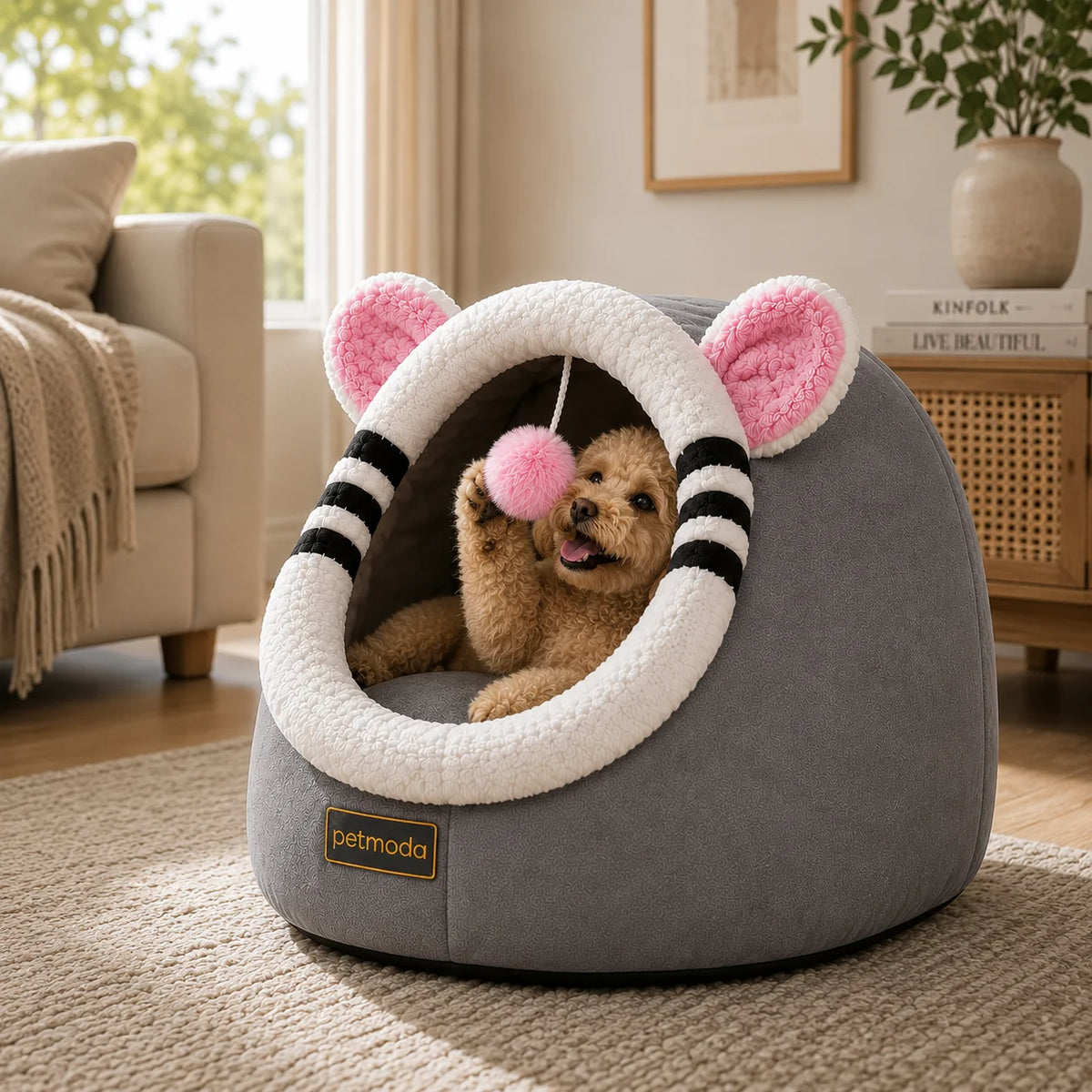 Petmoda Cat House Bed 50 cm - Mouse Shape - Grey Petfast.shop Petmoda bed Cat Dog Kitten Puppy Supplies petfast.shop Egypt PPE2457S Default Title 1449.00