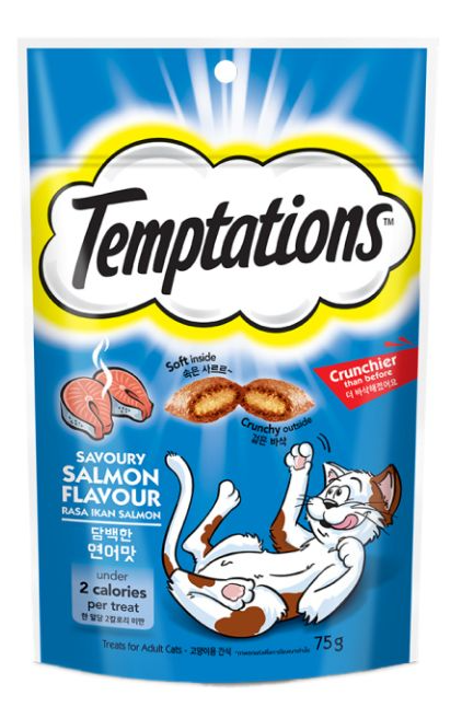 Temptations Cat Treat Savoury Salmon Flavour 75G