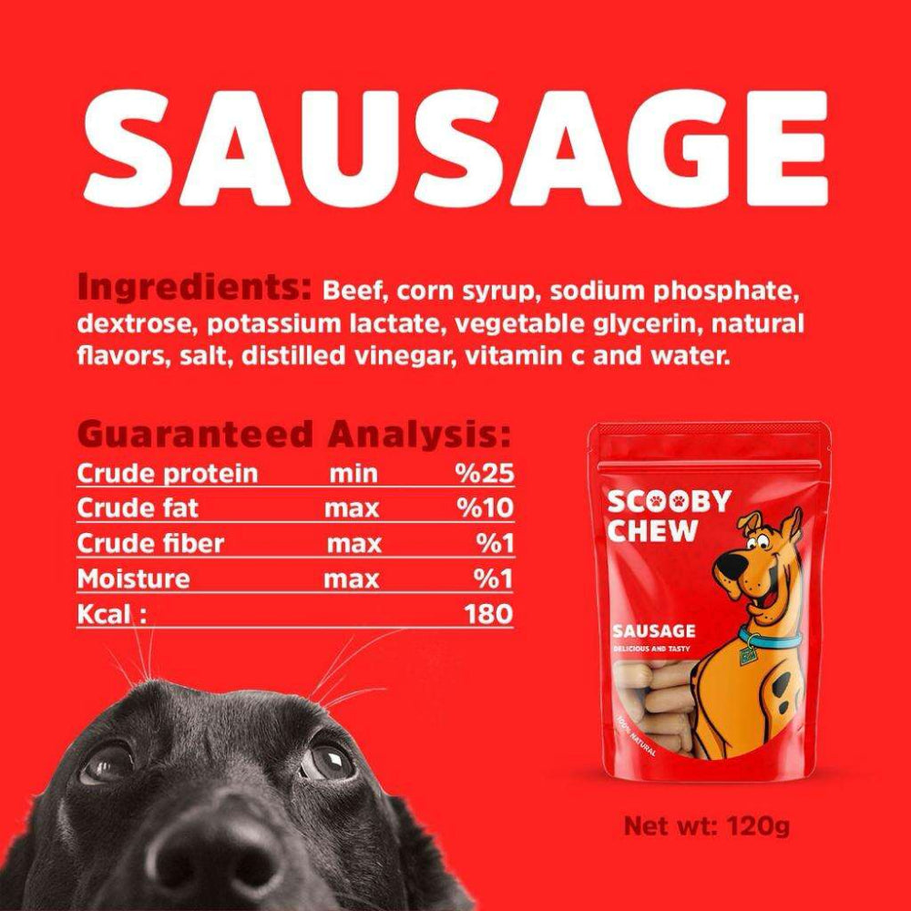 Scooby Chew Sausage Dog Treats 120 gr.