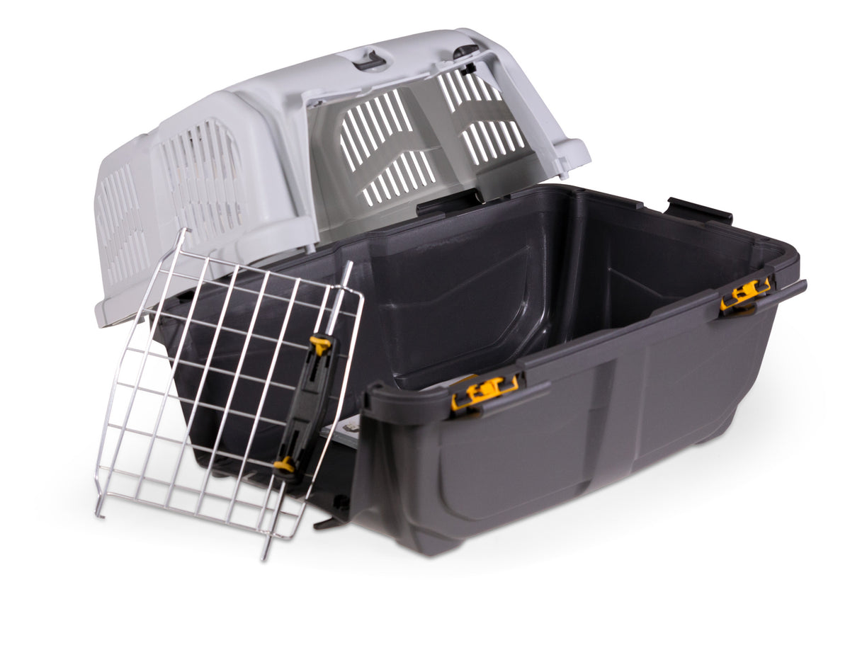Skudo 3 Black and Gray Pet Carrier Crate Size 60*40*39Cm
