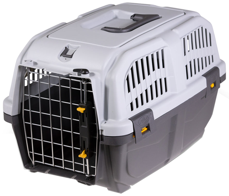 Skudo 3 Black and Gray Pet Carrier Crate Size 60*40*39Cm