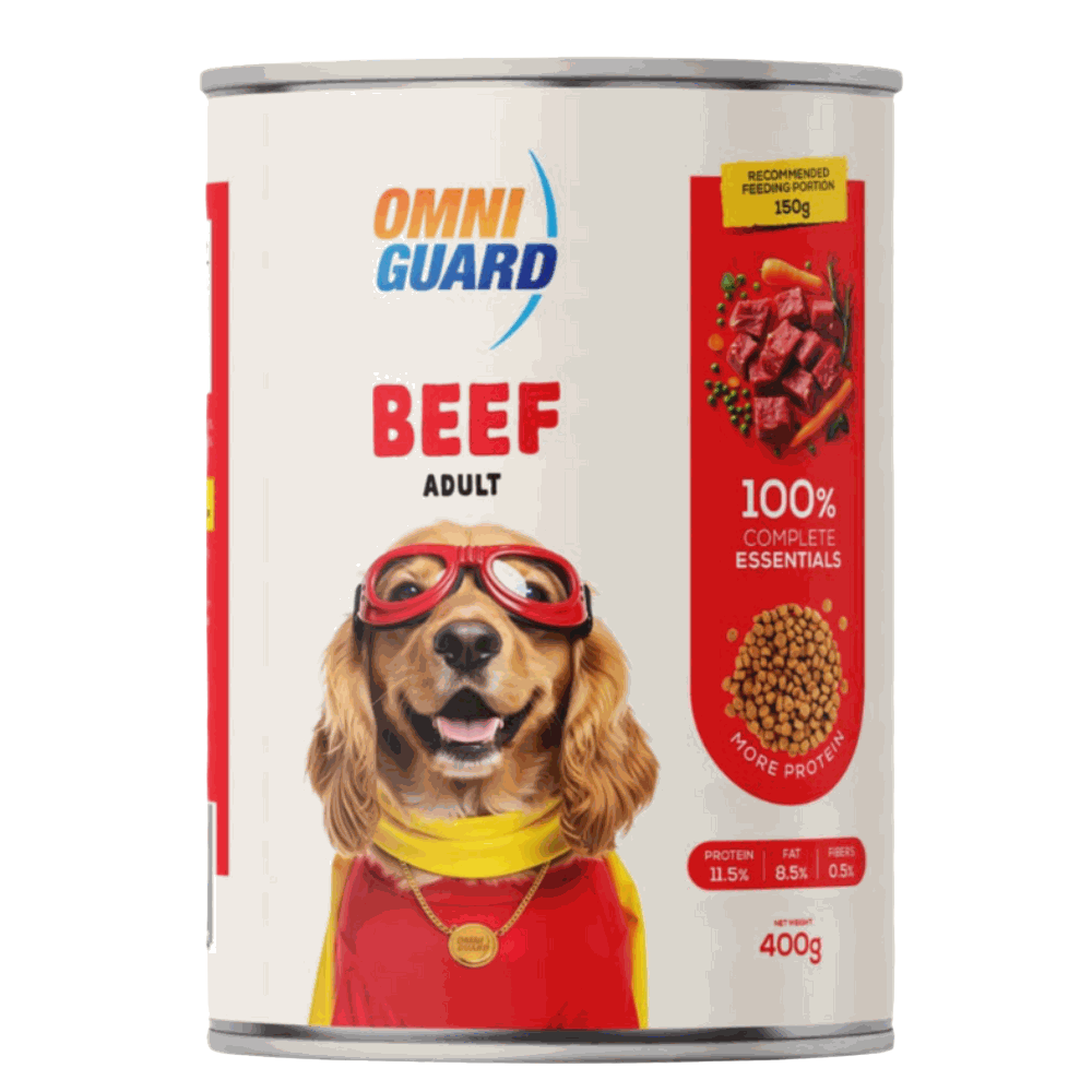 Omni Guard Wet Food for Adult Dog Beef 400g Petfast.shop