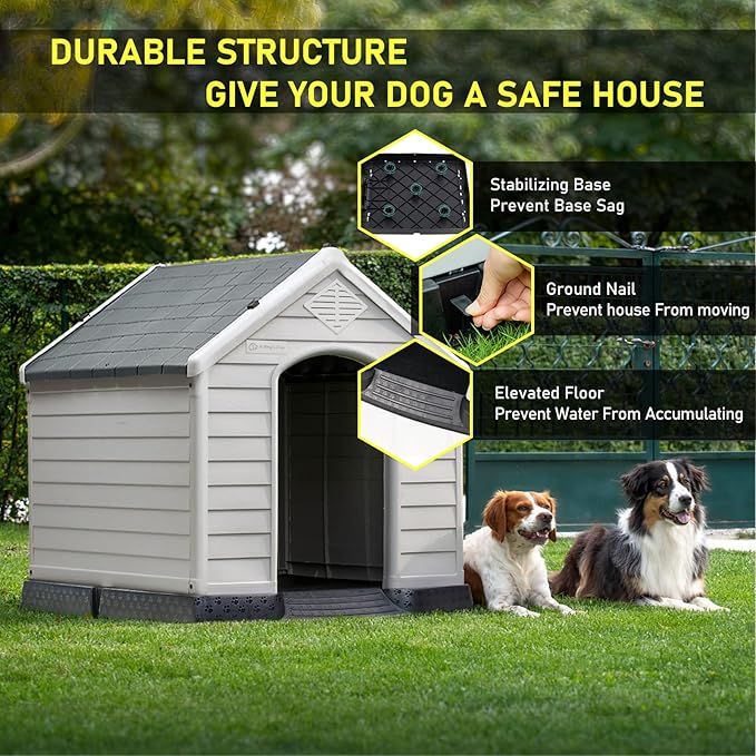 House Plastic With Metal Door for Medium Dog.