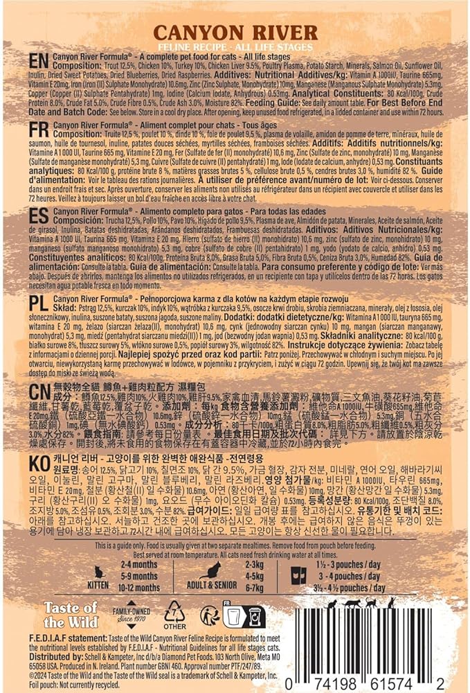 Taste of the Wild Canyon River Pouch 85g