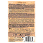 Back of a pet food package with text and branding