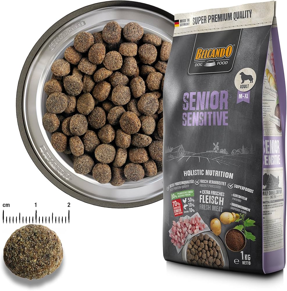 Belcando Dry Food with Meat for Medium to XL Breed Sensitive Senior Dogs 4 kg.
