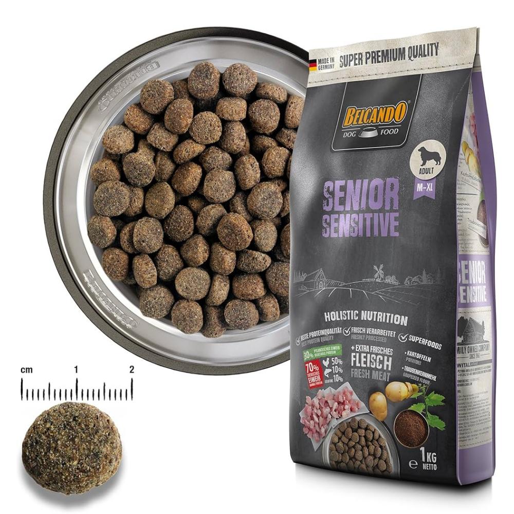 Belcando Dry Food with Meat for Medium to XL Breed Sensitive Senior Dogs 4 kg.
