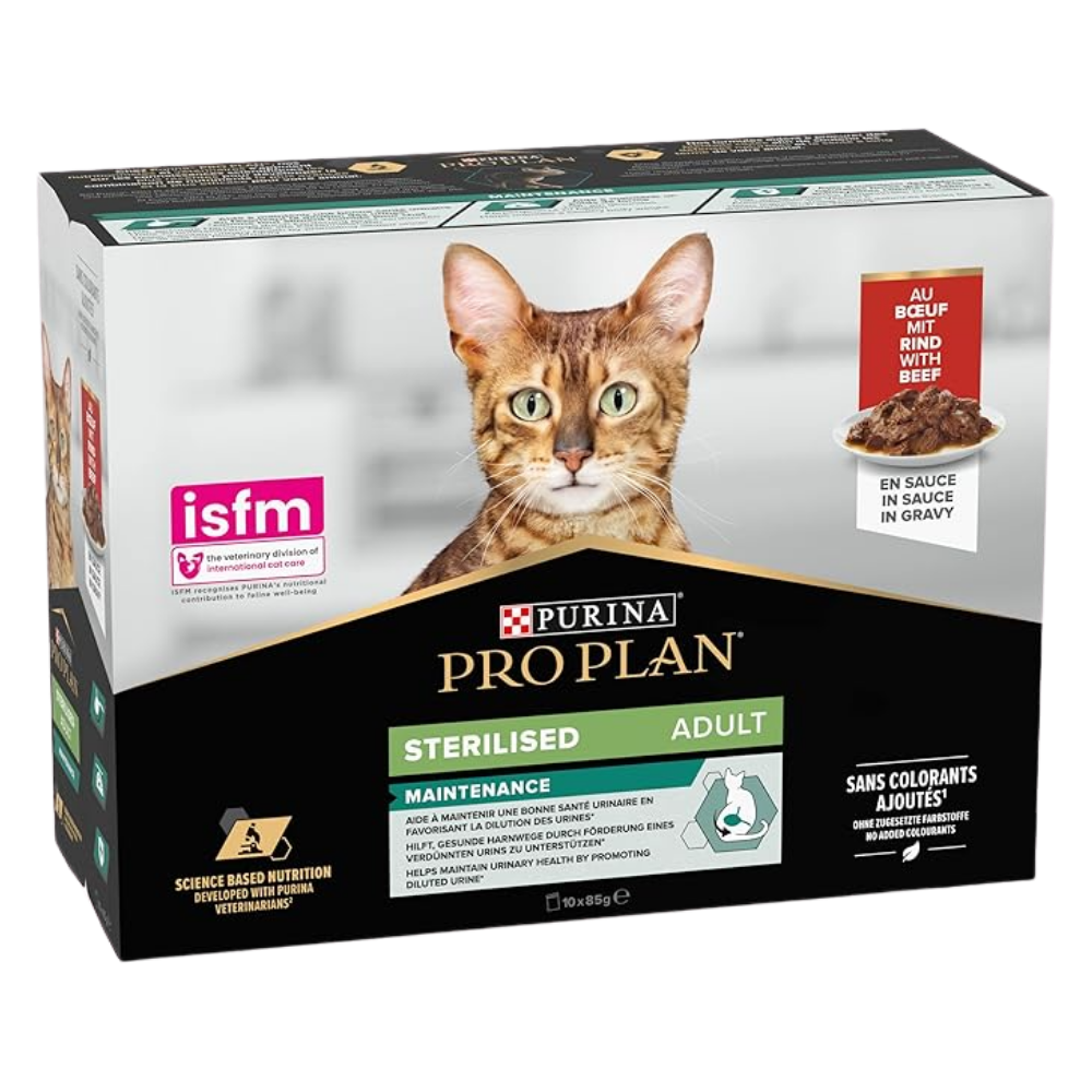 Package Pro Plan Nutrisavour Sterilised Beef In Gravy (10*85g)