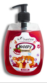 WOLFY SHAMPOO STRAWBERRY ANTI FLEA / TICK 500 ML.