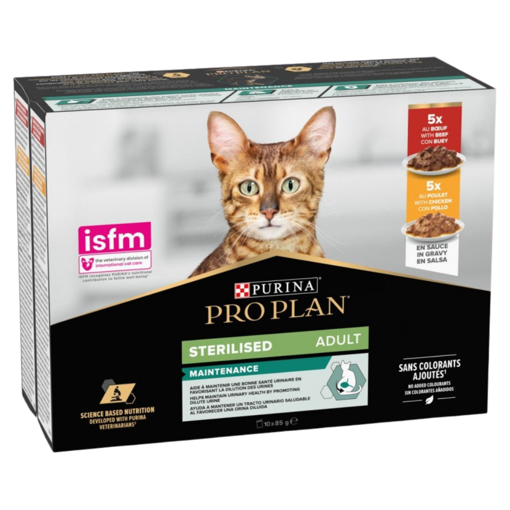 Package Pro Plan Nutrisavour Sterilised Beef & Chicken In Gravy (10*85g)