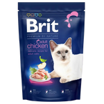 Brit cat food package with a cat on the label