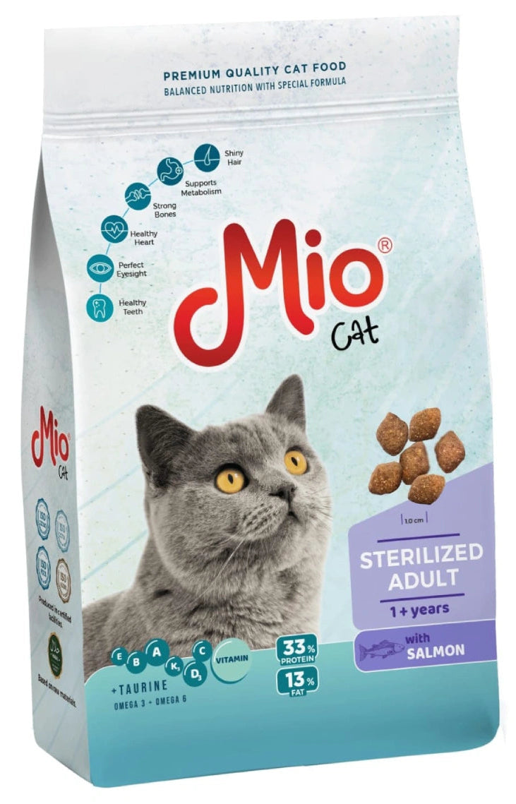 Mio Adult Sterilized Cat Dry Food With Salmon 1 kg.