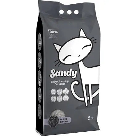SANDY CAT LITTER EXTRA CLUMPING ACTIVE CARBON 5 KG.