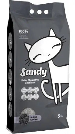 SANDY CAT LITTER EXTRA CLUMPING ACTIVE CARBON 5 KG.