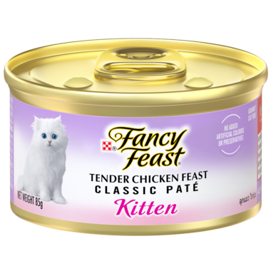 FANCY FEAST Classic Pate Kitten Tender Chicken Feast Gourmet Cat Food 85g.