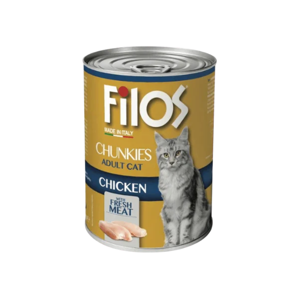 Filos Adult Cat Chunks with Chicken 405g