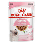 Royal Canin Kitten food pouch on a white background